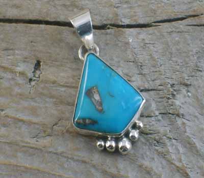 Native American Turquoise Nugget Pendant D